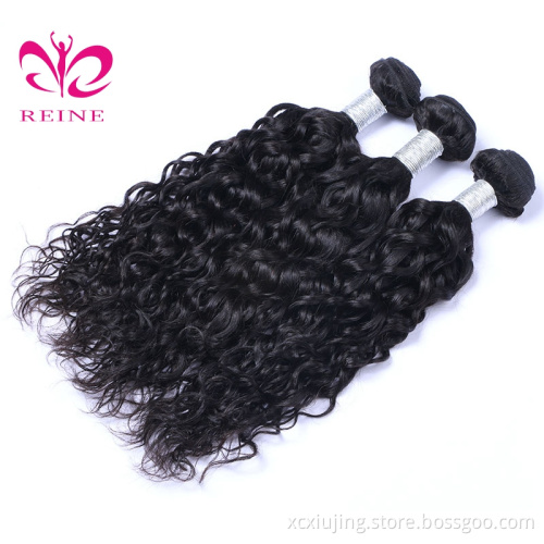 REINE Hair Water Wave Bundles With Closure Brazilian Hair Weave Bundles With Closure Remy Human Hair 3 Bundles With Closure